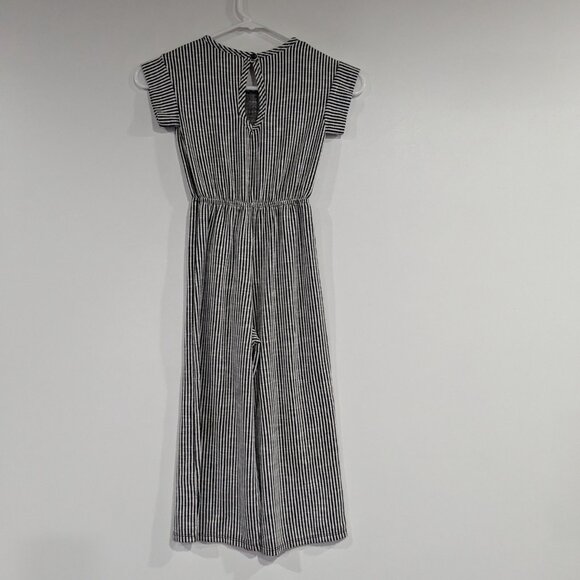 Jenna & Jessie Striped Jumpsuit Romper Black White Size 7 - Picture 4 of 5